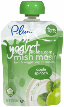 stand up aluminum laminated foil laminated multiple layer liquid pouch with spout