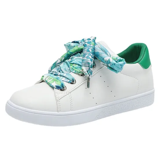 2021 colorful silk lace design side holes shoes