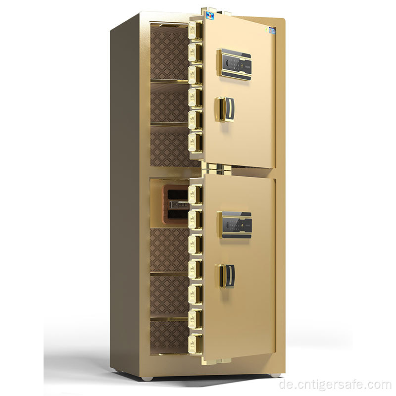 Tiger Safes 2-Türer-Gold 180 cm Hoch elektrorisches Schloss