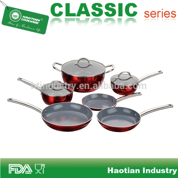8pcs Metallic Ceramic Cookware set