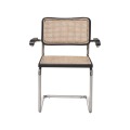 Modern Solid Wood Frame Small Rattan Dining Chair