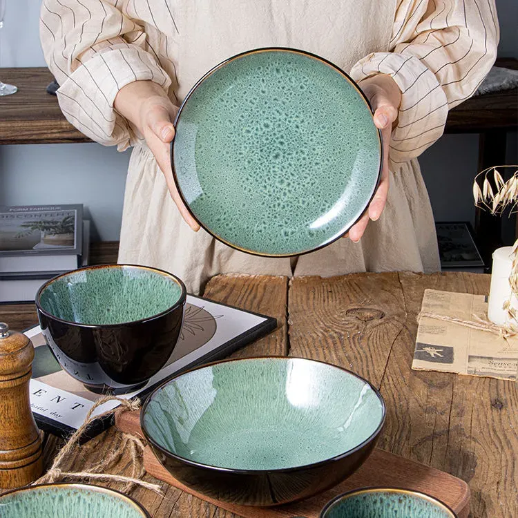 Nordic Green Ceramic Tableware Set