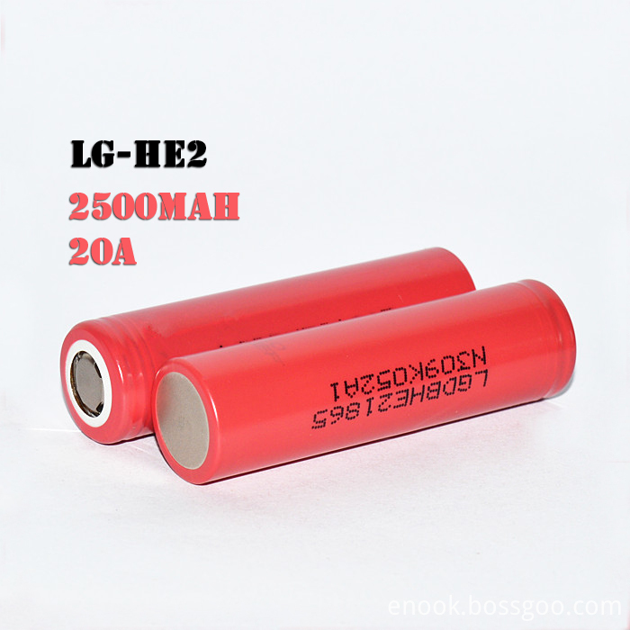 LG HE2 2500mah 20A Lithium Cell