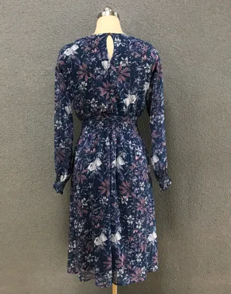 women's chiffon print dress