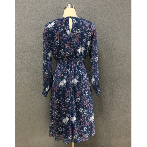 women's chiffon print dress