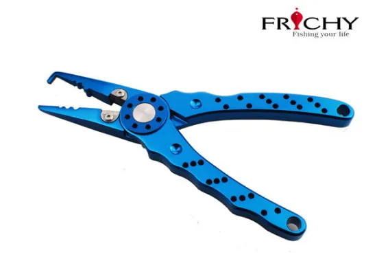 Multi Function 190mm  Blue Lightweight Aluminum Alloy Fishing Pliers Tools