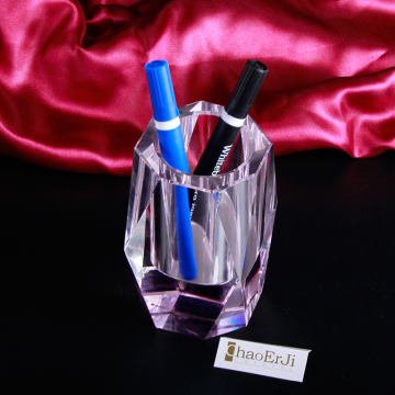 Bulk creative funny crystal glass pen holder for car