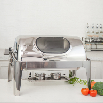 Factory Direct Stainless Steel Chafing Dishes Buffet Set with Full Flip Cover