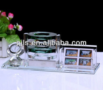 blank office set custom business gift crystal stationery