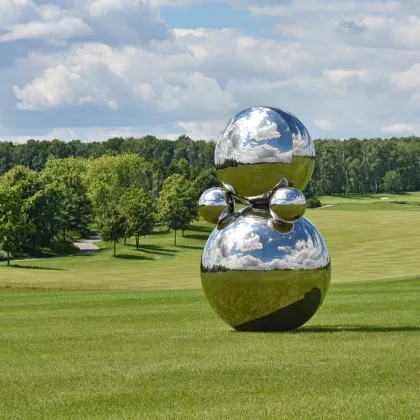 High quality stainless steel balls sculpture