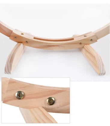 hammock detachable wood handmade cat bed cat hammock