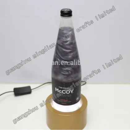led wine bottle rotate sparkling wine display stand