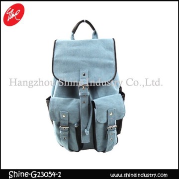 fashion randoseru/high capacity mochila/denim blue backpack