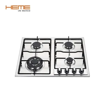 Stainless Steel 4 Plate Built-in Gas Cooktop with Wok Burner