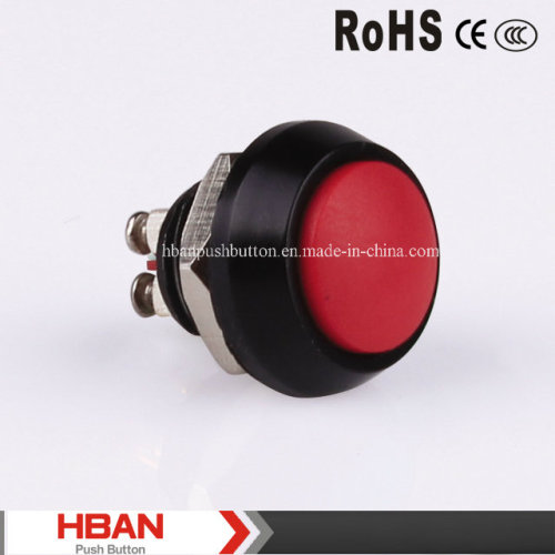 12mm Red Domed Anti-Vandal Toilet Pushbutton