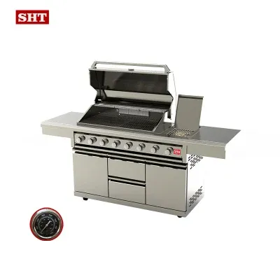Modern 8 Burners Outdoor Kitchen BBQ Grill for Family