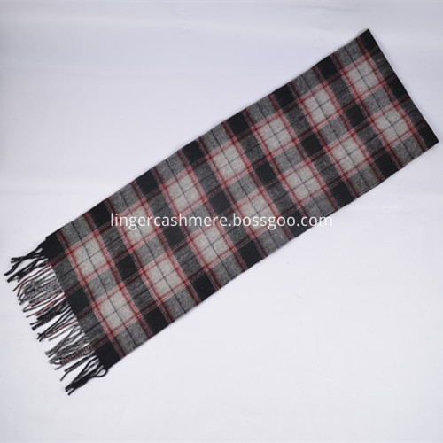 Classic Red Black Color Plaid Scarf