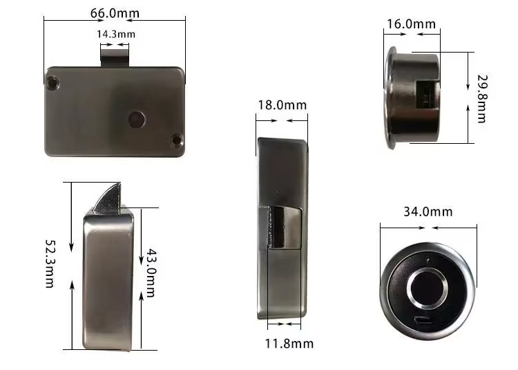 6 Fingerprint cabinet lock