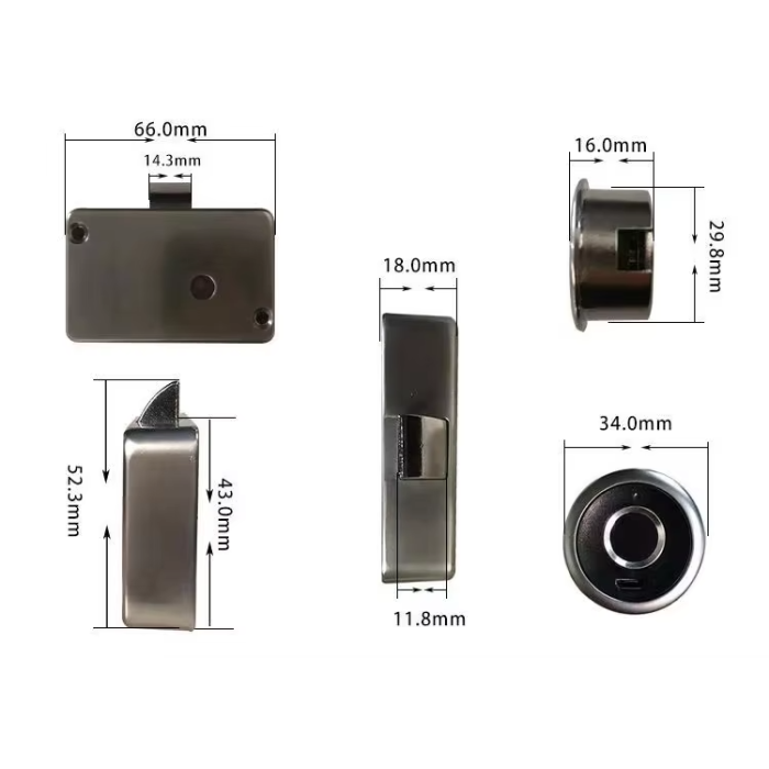 Интеллектуальная мебельная мебель для отпечатков пальцев без ключа