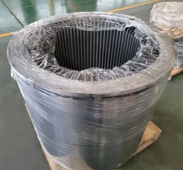 Machined stator core for large motors
