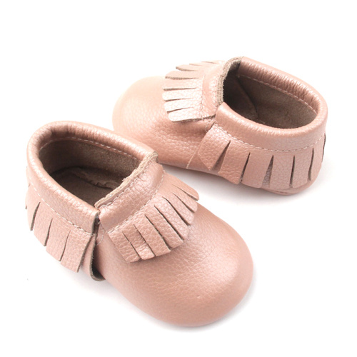 Engros nyfødte baby læder moccasins sko