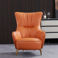 Italian Luxury style leather lounge chair villa furniture