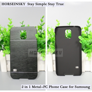Two In One Cell Phone Case Luxury Phone Case for Smartphone Metal Back Case Cover
