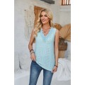 Sleeveless Casual V-neck Womens Shirts