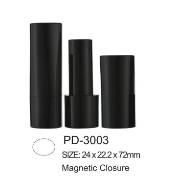 Empty Plastic Round Magnetic Closure Lipstick Tube