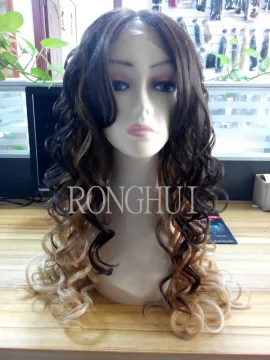 Hot selling beautiful curly hair wig synthetic front lace wig
