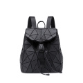 Geometric fabric PU leather packpack bag