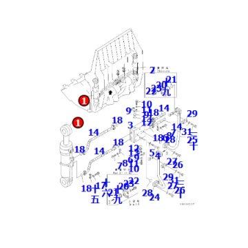 Imported large excavator PC750SE bucket cylinder 707-01-XY920 from abroad