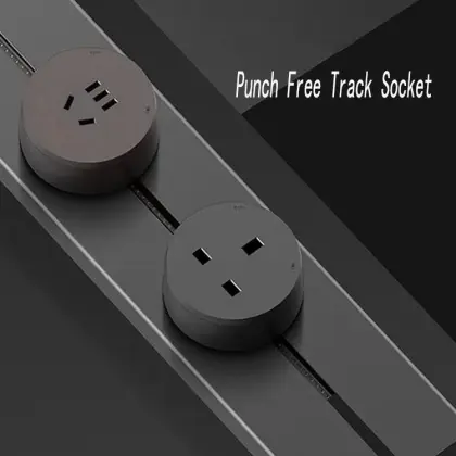 Wall Track Socket Movable Power Rail System