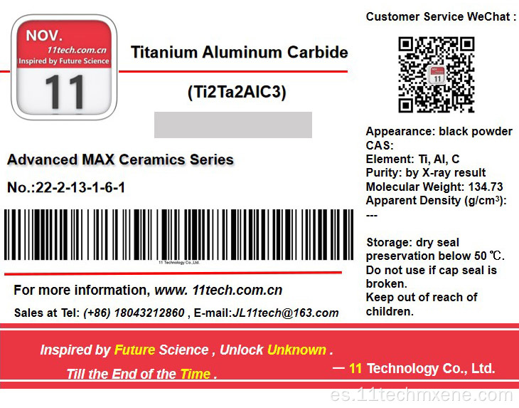 Importaciones máximas de carburo de aluminio superfino de polvo TI2TA2Alc3