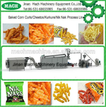 Full Automatic Kurkure/Cheetos/Niknak Snack Food Equipment processing line