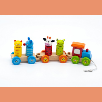 木製の列車トラックのおもちゃ、子ブランドの木のおもちゃ