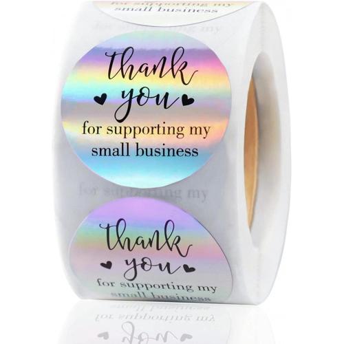 Roll rainbow thank for you sticker