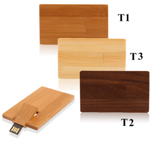 Custom Logo Wooden Card  Usb Flash Drive