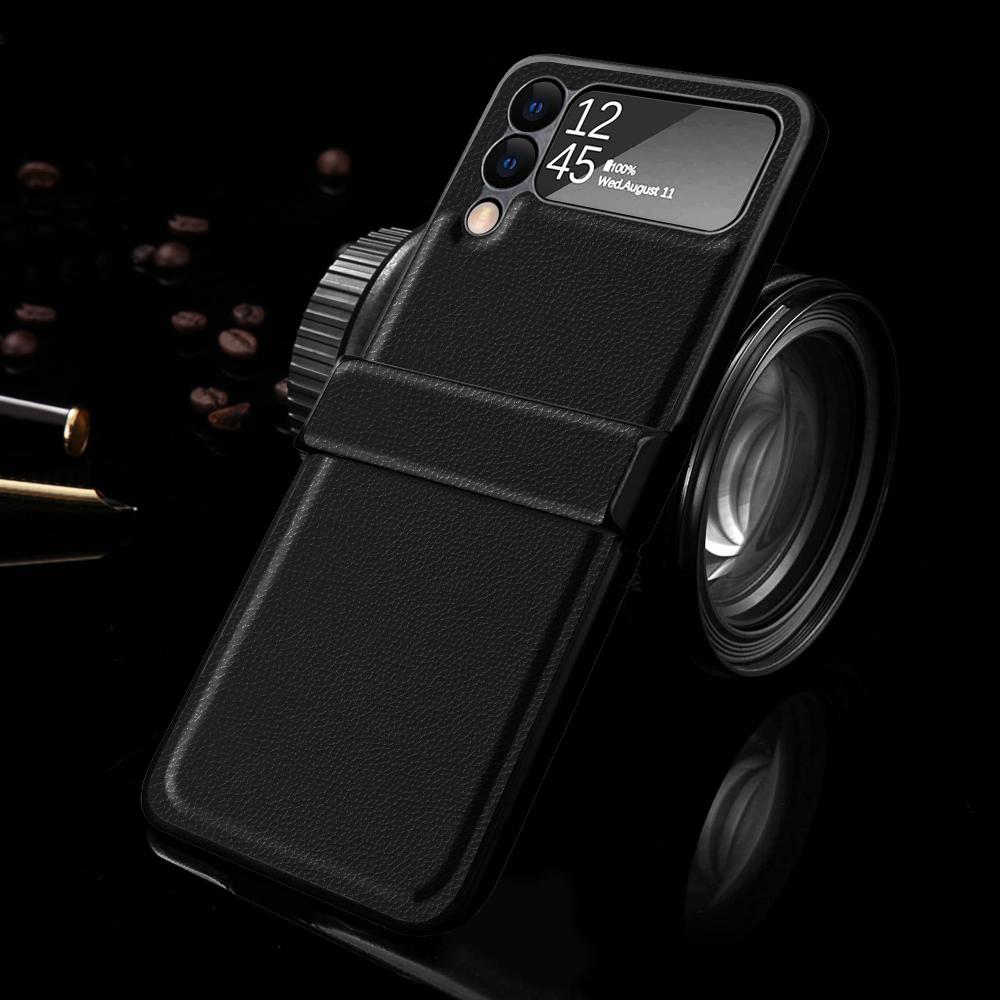 Pieghevole Samsung Z Flip 4 Case di telefono in pelle