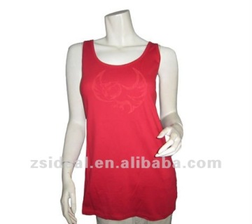 Basic ladies' single jersey cotton tank tops