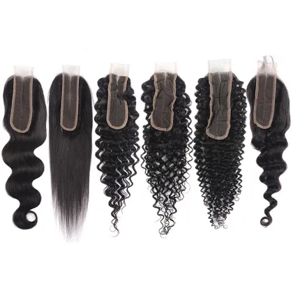Wholesale Kim K 2x6 Swiss Lace Closure 100% Virgin Brazilian Human Hair Lace Closure Deep Middle Part Kim K Closure