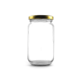 Frascos de vidrio vacío 370 ml de jarra de miel de vidrio