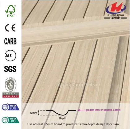5mm Lattice Wood Grain Nature Oak Veneer Door Skin