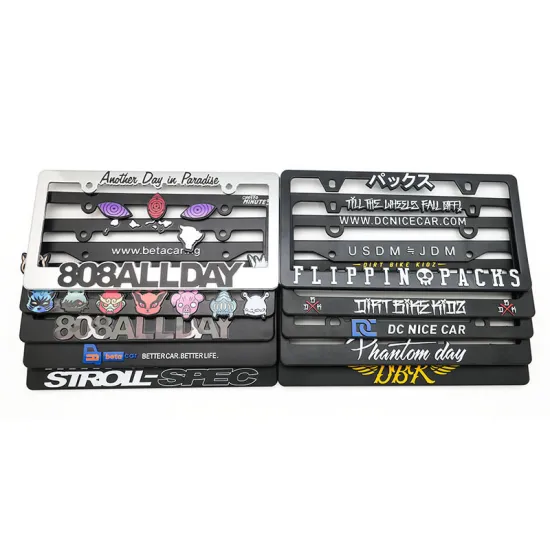 Wholesale Aluminum Plate Holders with Printed Designs and Logos for License Plates