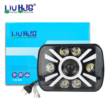 12V-80V Universal H4 Square LED Headlight for Jeep