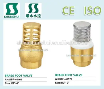 SSF40160 Brass foot valve bottom valve 1/2" - 4" with stainless steel mesh