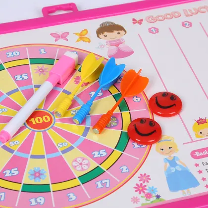 Dart Toys for Kids: Indoor/Outdoor Sport Game Set with Safe Dart Board
