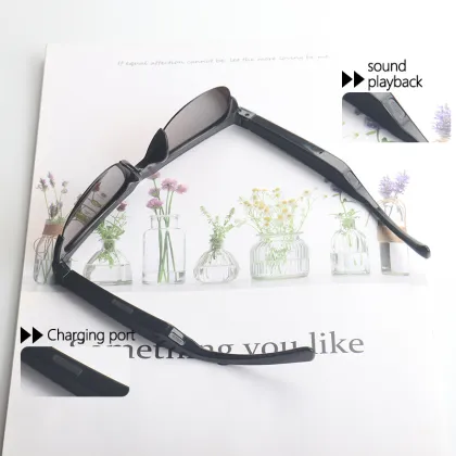 Unisex Wireless Bluetooth Cycling Glasses with Blue Lenses