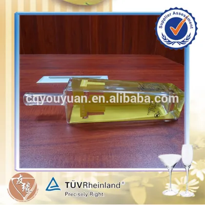 Large Capacity Painted Square Vodka Bottle 1 Liter Glass Bottles For Vodka