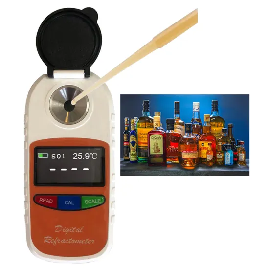 Digital Refractometer for Accurate Wine Alcohol Level Measurement: 0-73%